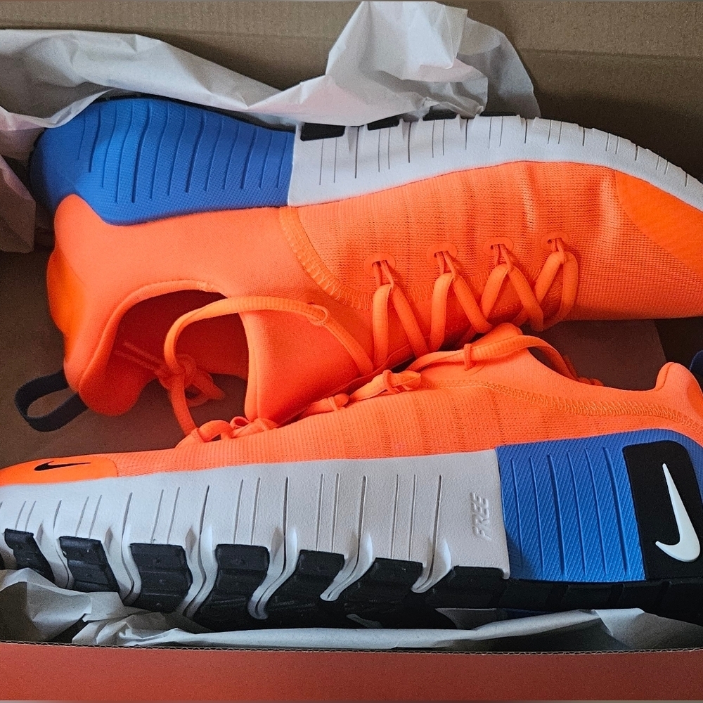 New In Box Nike Free Metcon 6 Shoes - Total Orange/Photo Blue  Men's 10.5 - Picture 2 of 6